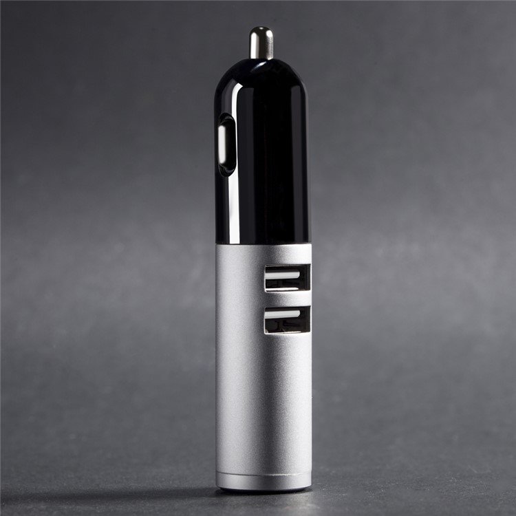 DIGICARE Q9 Dual USB Car Charger Bluetooth 4.0 Stereo Single Headset (CE/FCC/RoHS) - Black / Silver-11