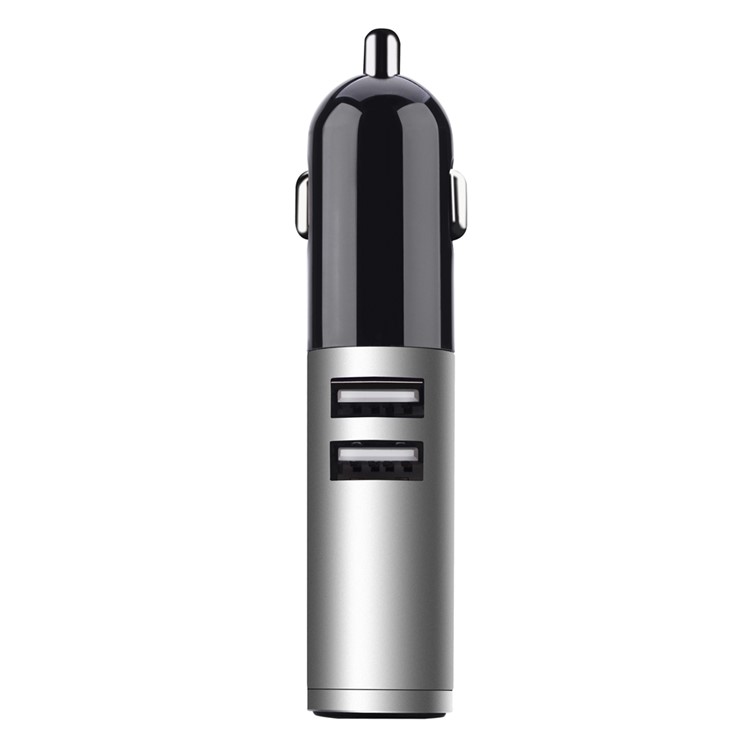 DIGICARE Q9 Dual USB Car Charger Bluetooth 4.0 Stereo Single Headset (CE/FCC/RoHS) - Black / Silver-2