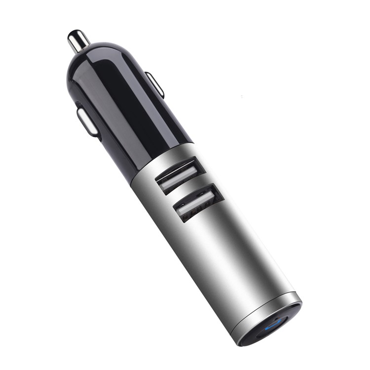DIGICARE Q9 Dual USB Car Charger Bluetooth 4.0 Stereo Single Headset (CE/FCC/RoHS) - Black / Silver-3