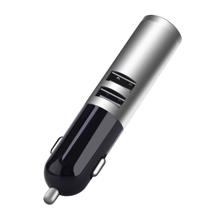 DIGICARE Q9 Dual USB Car Charger Bluetooth 4.0 Stereo Single Headset (CE/FCC/RoHS) - Black / Silver-4