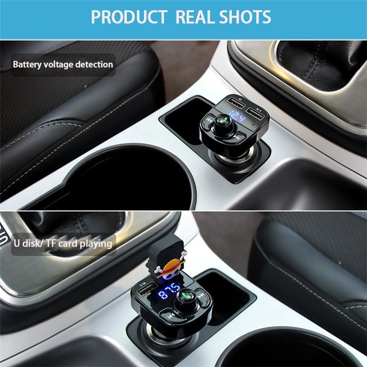 HY-82 Car Hands-free Bluetooth MP3 Music Player FM Transmitter with Dual USB Output-10