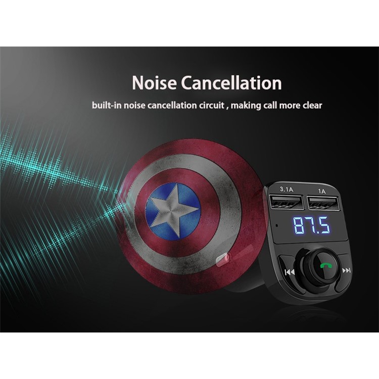 HY-82 Car Hands-free Bluetooth MP3 Music Player FM Transmitter with Dual USB Output-5