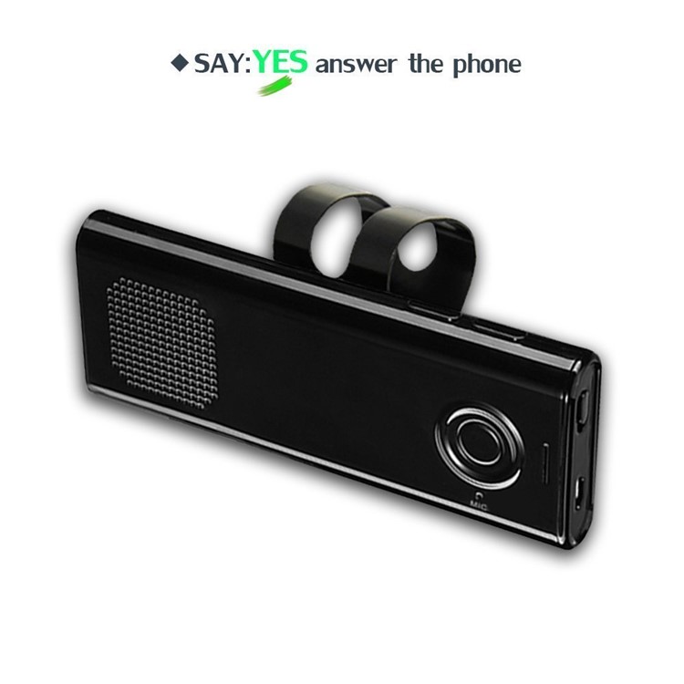 Bluetooth 4.1 Sun Visor Car Speakerphone A2DP Streaming Hands-Free Car Kit - Black-1