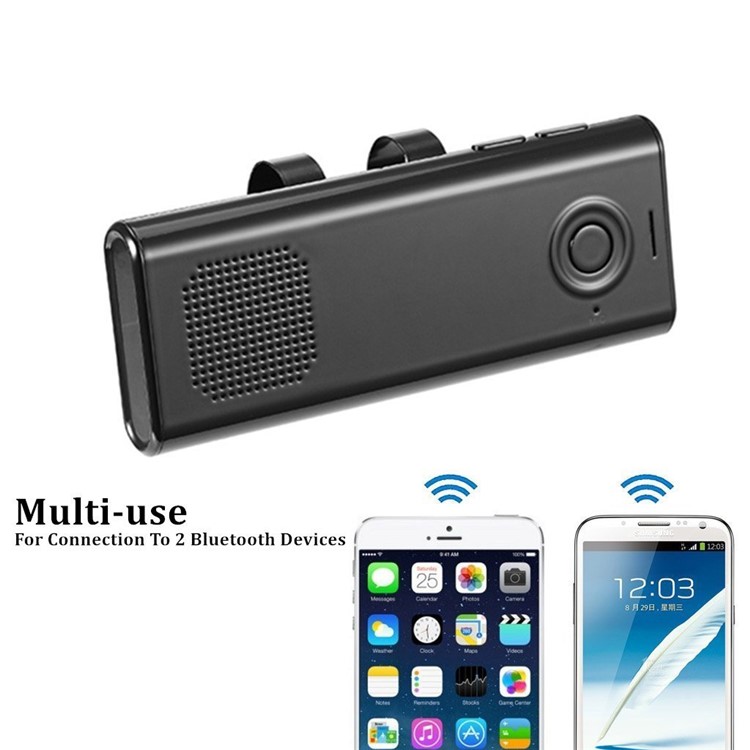 Bluetooth 4.1 Sun Visor Car Speakerphone A2DP Streaming Hands-Free Car Kit - Black-4