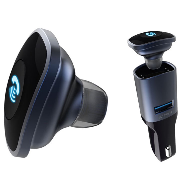 BC16 2-in-1 Mini Wireless Bluetooth 4.0 Headphone Headset USB Car Charger for iPhone 7, Samsung S8 etc.-3