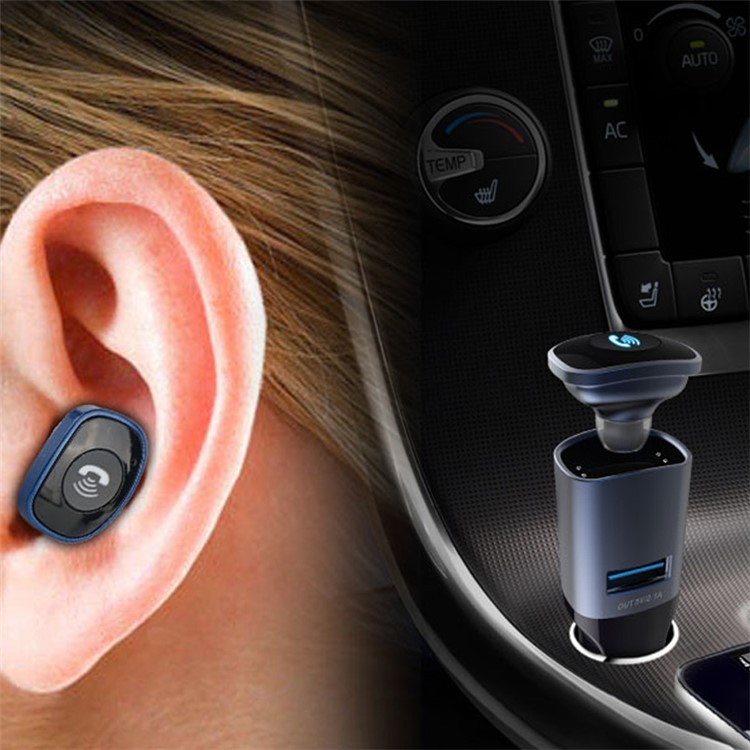 BC16 2-in-1 Mini Wireless Bluetooth 4.0 Headphone Headset USB Car Charger for iPhone 7, Samsung S8 etc.-8