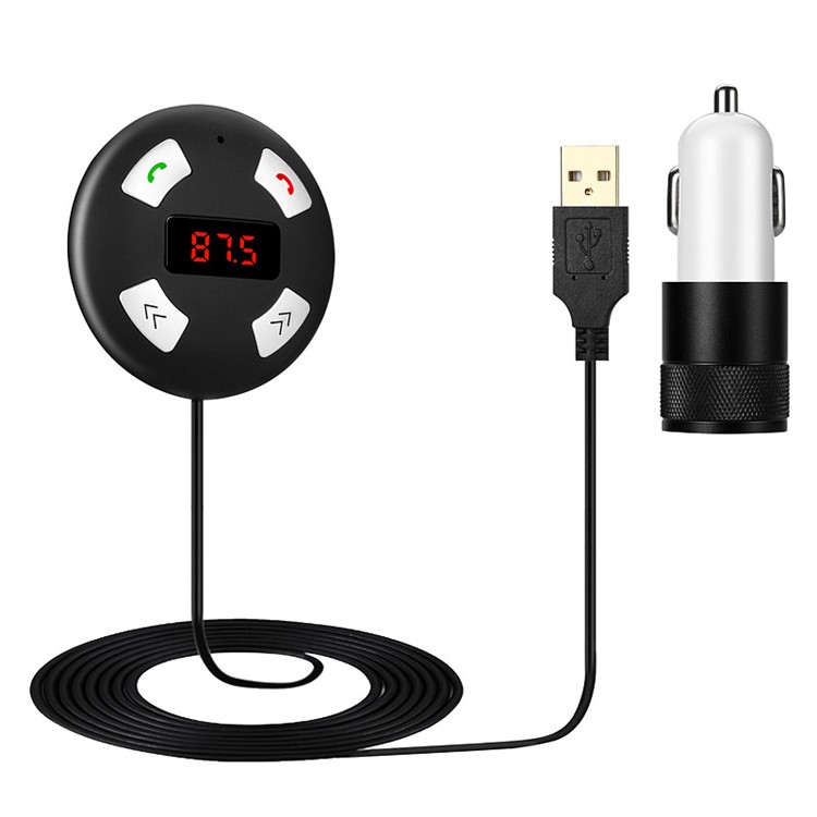 Wireless Bluetooth FM Transmitter Modulator MP3 Player with Mic + 2 USB Ports Car Charger Kit-1