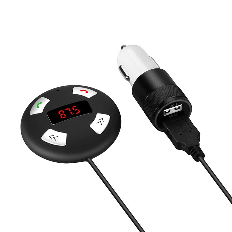 Wireless Bluetooth FM Transmitter Modulator MP3 Player with Mic + 2 USB Ports Car Charger Kit-4
