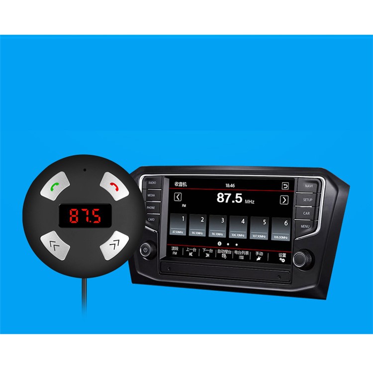 Wireless Bluetooth FM Transmitter Modulator MP3 Player with Mic + 2 USB Ports Car Charger Kit-9