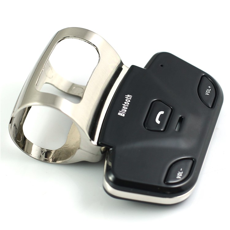 LD-318 volante Bluetooth inalámbrico kit de coche soporte llamadas manos libres con cargador de coche - negro-3