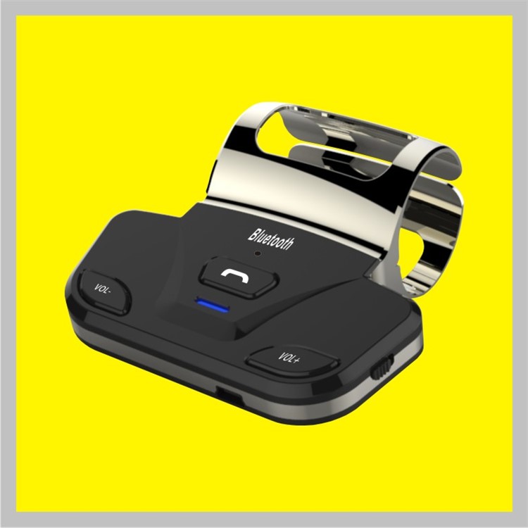LD-318 volante Bluetooth inalámbrico kit de coche soporte llamadas manos libres con cargador de coche - negro-5