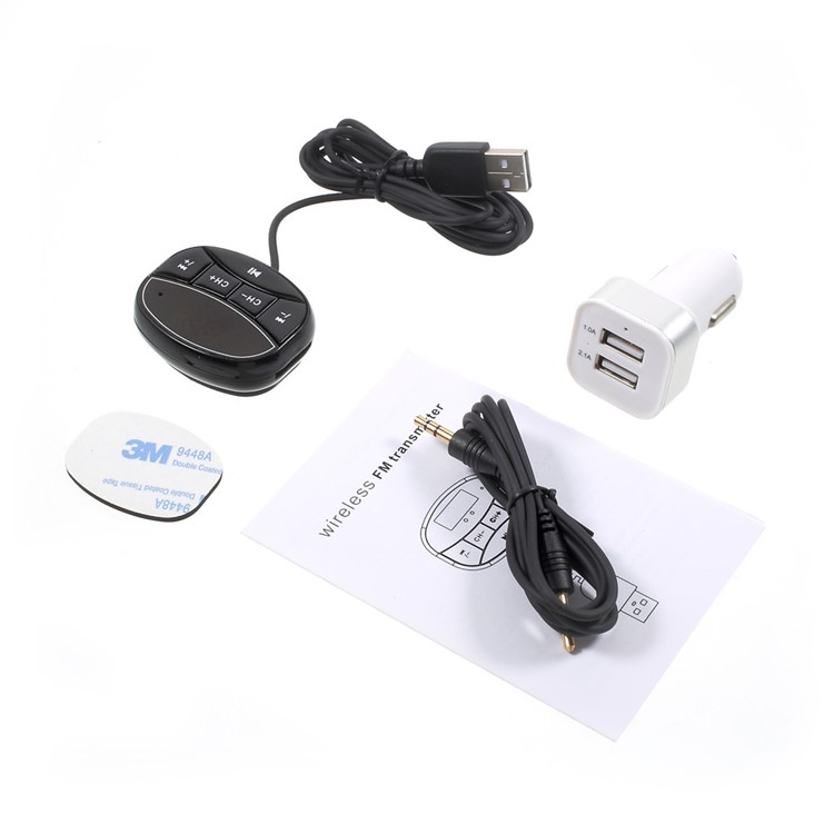HK012D Wireless Car Bluetooth Hands-free Music Player FM Transmitter with Dual USB Port 5V 2.1A-7