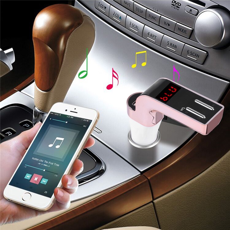 Safety Hammer Bluetooth MP3 Player FM Transmitter Hands-free Car Kit Charger BT590 - Silver-14