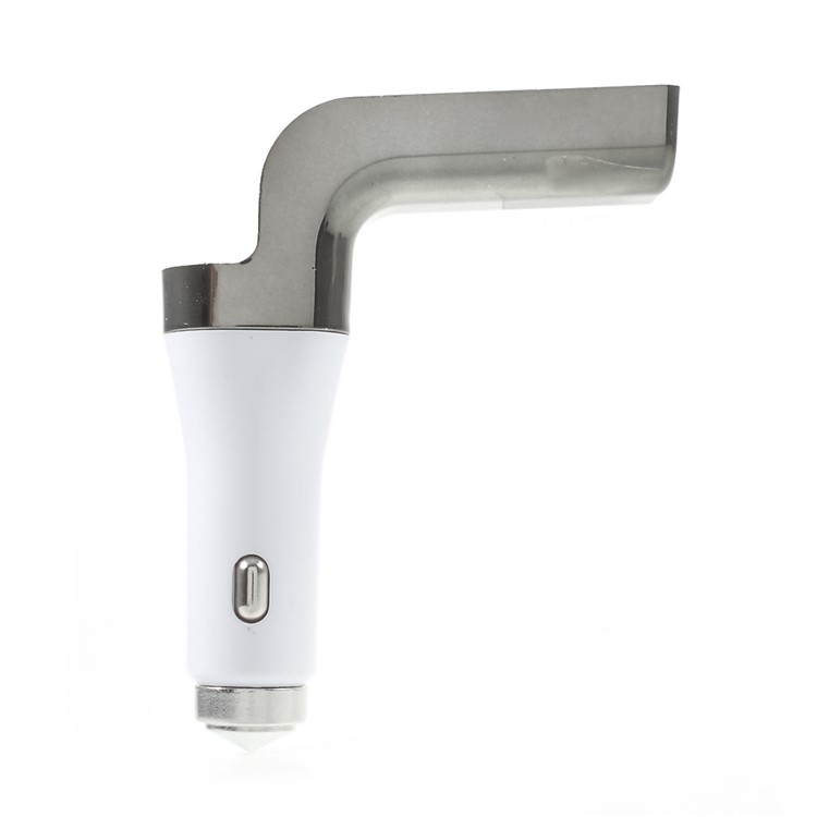 Safety Hammer Bluetooth MP3 Player FM Transmitter Hands-free Car Kit Charger BT590 - Silver-3