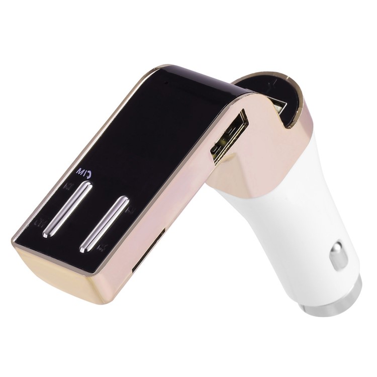 Safety Hammer Bluetooth MP3 Player FM Transmitter Hands-free Car Kit Charger BT590 - Rose Gold-2