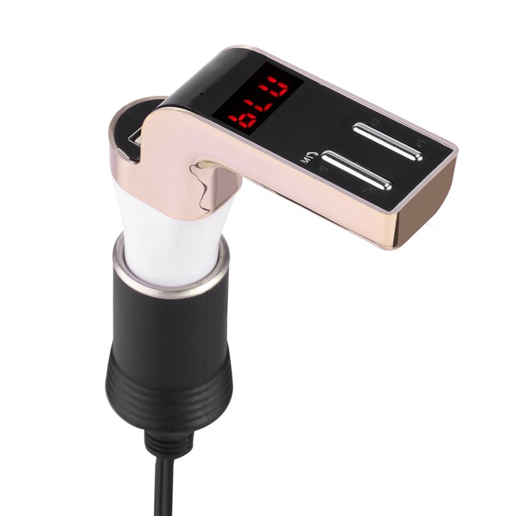 Safety Hammer Bluetooth MP3 Player FM Transmitter Hands-free Car Kit Charger BT590 - Rose Gold-3