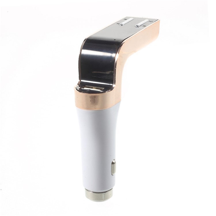 Safety Hammer Bluetooth MP3 Player FM Transmitter Hands-free Car Kit Charger BT590 - Rose Gold-4