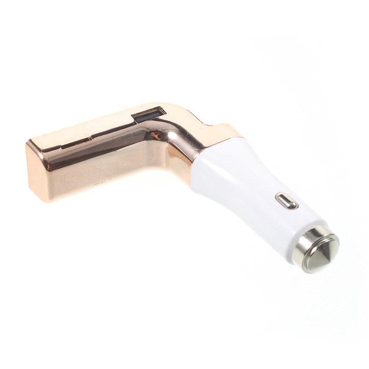 Safety Hammer Bluetooth MP3 Player FM Transmitter Hands-free Car Kit Charger BT590 - Rose Gold-5