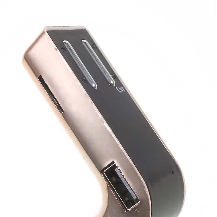 Safety Hammer Bluetooth MP3 Player FM Transmitter Hands-free Car Kit Charger BT590 - Rose Gold-8