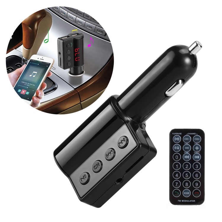 538BT Bluetooth MP3 Player FM Transmitter Hands-free Car Kit Dual USB Charger-1