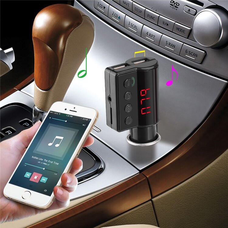 538BT Bluetooth MP3 Player FM Transmitter Hands-free Car Kit Dual USB Charger-11