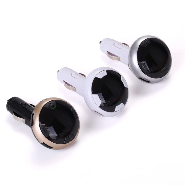 Car Hands-free Bluetooth MP3 Music Player FM Transmitter with Dual USB Output - White-8