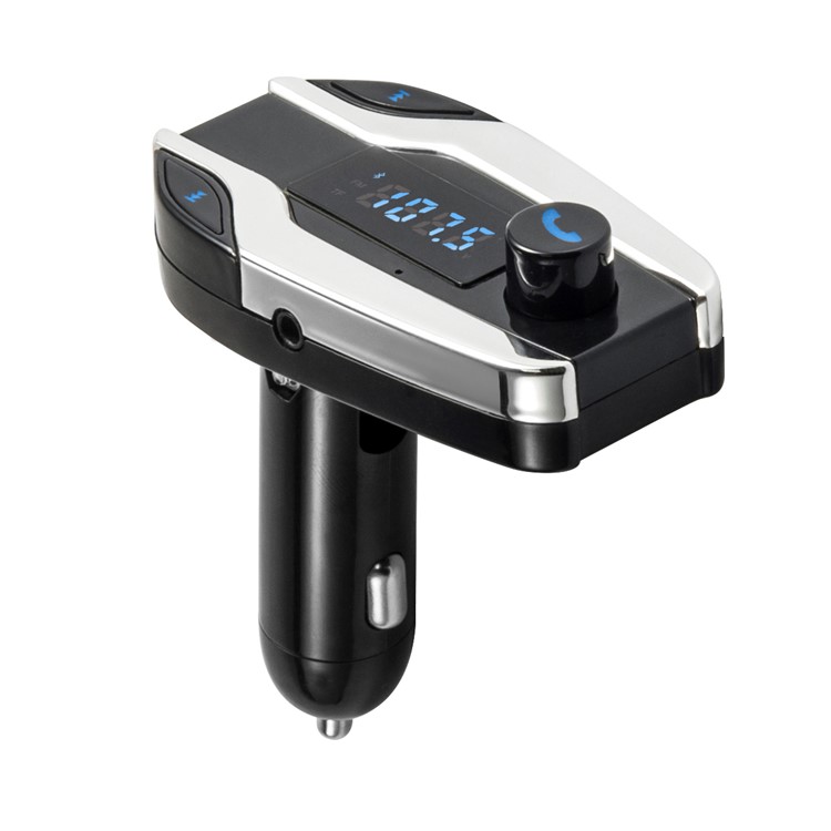 X7 Digital Display MP3 Player FM Transmitter Bluetooth Car Kit Support Aux-in / TF Card / U-Disk - Silver-17