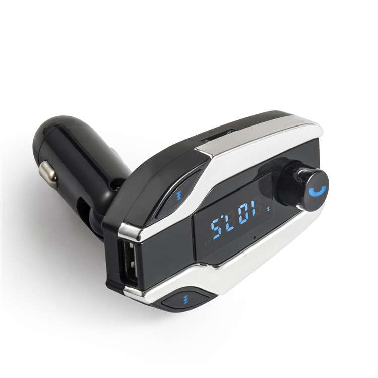 X7 Digital Display MP3 Player FM Transmitter Bluetooth Car Kit Support Aux-in / TF Card / U-Disk - Silver-3