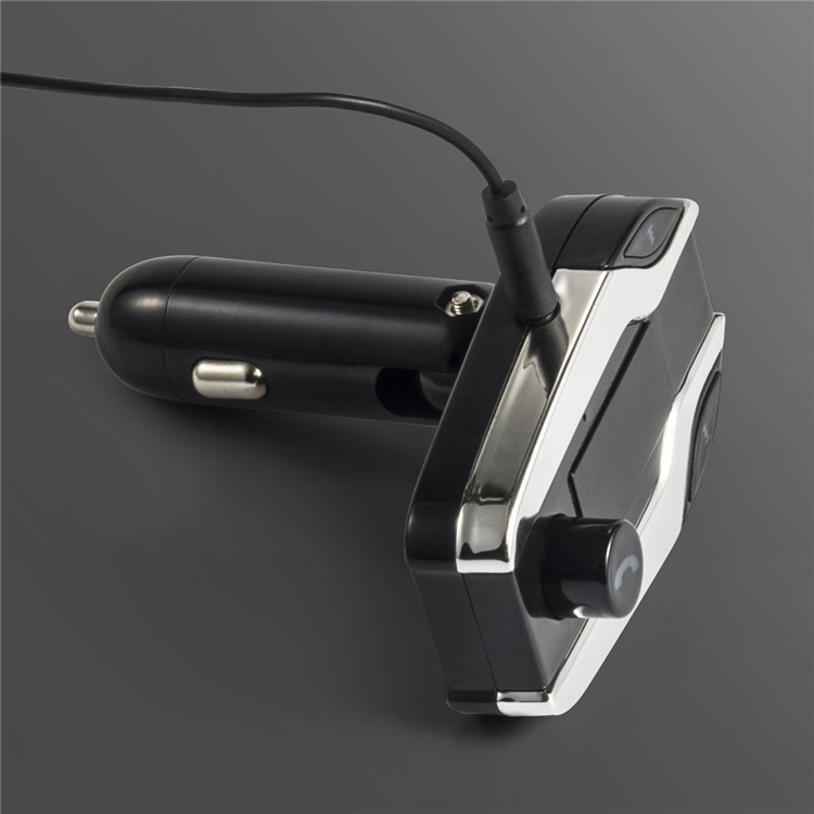 X7 Digital Display MP3 Player FM Transmitter Bluetooth Car Kit Support Aux-in / TF Card / U-Disk - Silver-6