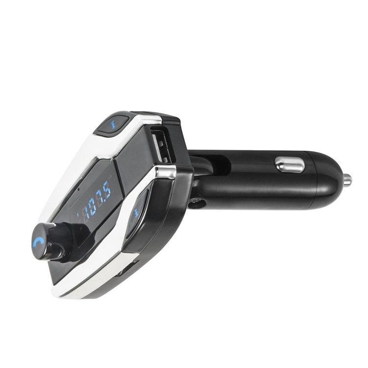 X7 Digital Display MP3 Player FM Transmitter Bluetooth Car Kit Support Aux-in / TF Card / U-Disk - Silver-7