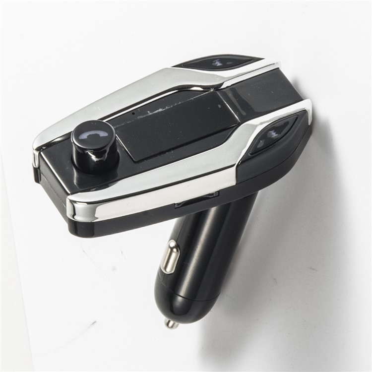 X7 Digital Display MP3 Player FM Transmitter Bluetooth Car Kit Support Aux-in / TF Card / U-Disk - Silver-9