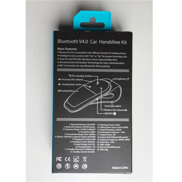 HELIYA-609 Bluetooth Hands-free Car Kit with NFC Function-8