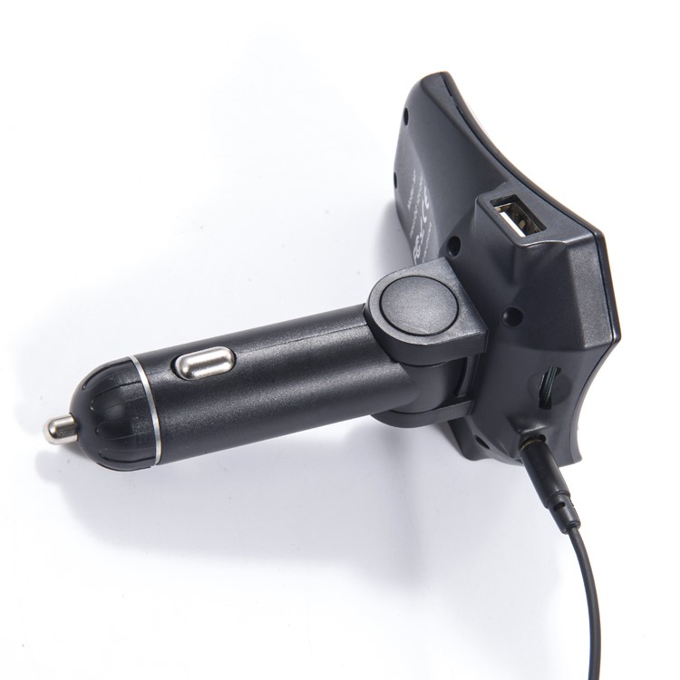 M7s LED Monitor Car MP3 Player Bluetooth FM Transmitter Car Kit Support Aux-in / TF Card / U-Disk - Black-14