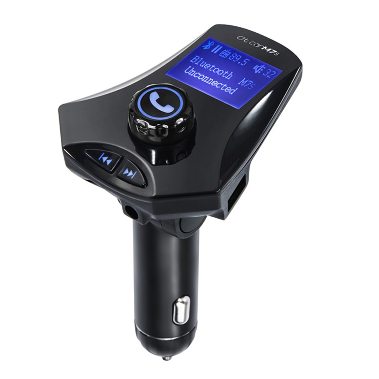M7s LED Monitor Car MP3 Player Bluetooth FM Transmitter Car Kit Support Aux-in / TF Card / U-Disk - Black-17