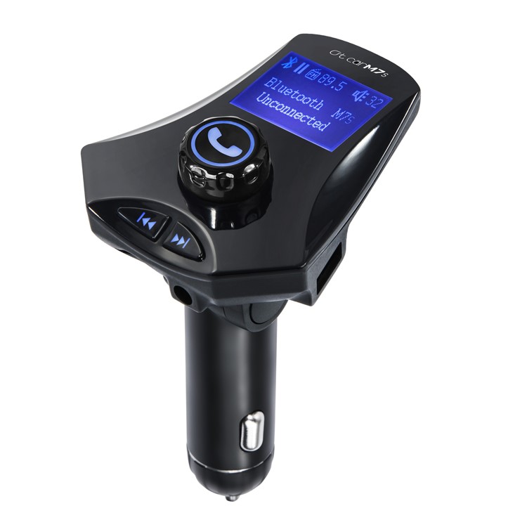 M7s LED Monitor Car MP3 Player Bluetooth FM Transmitter Car Kit Support Aux-in / TF Card / U-Disk - Black-18