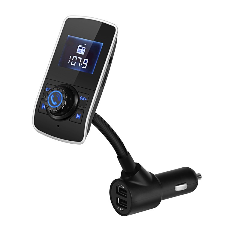 HY68 FM Transmitter Wireless In-car Bluetooth Car Kit MP3 Player Dual USB Car Charger-12