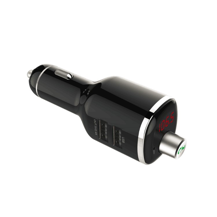 BC23 LED Monitor FM Transmitter Wireless Bluetooth Hands-free Car Kit with Dual-USB Ports Car Charger-4