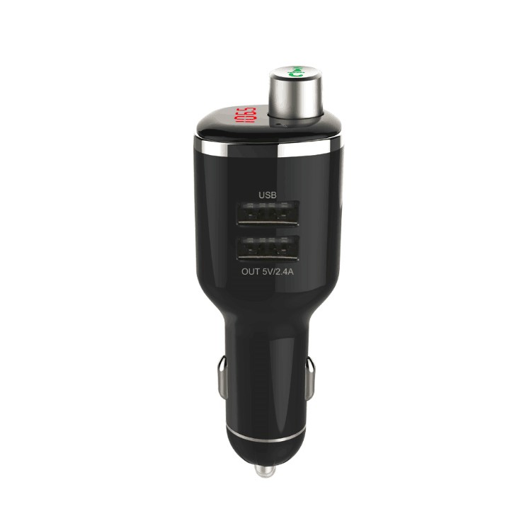 BC23 LED Monitor FM Transmitter Wireless Bluetooth Hands-free Car Kit with Dual-USB Ports Car Charger-6