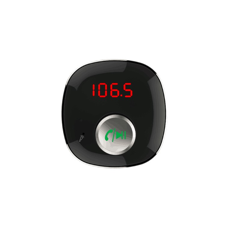 BC23 LED Monitor FM Transmitter Wireless Bluetooth Hands-free Car Kit with Dual-USB Ports Car Charger-7