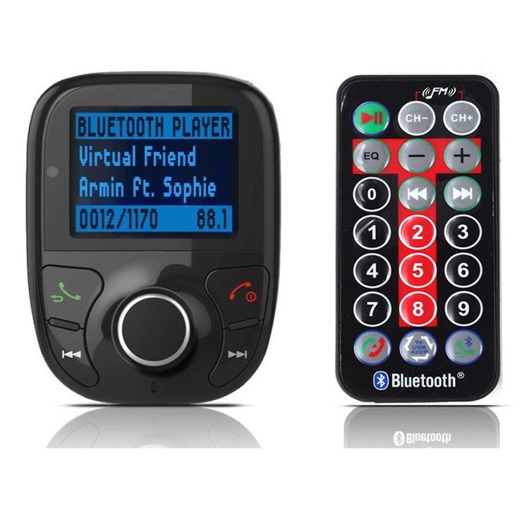 BT002 Bluetooth Car MP3 Audio Player FM Transmitter with Remote Control LCD Screen USB Charger-13