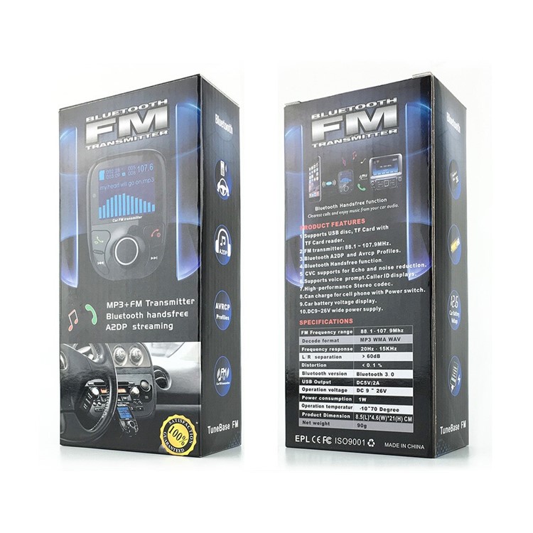 BT002 Bluetooth Car MP3 Audio Player FM Transmitter with Remote Control LCD Screen USB Charger-14
