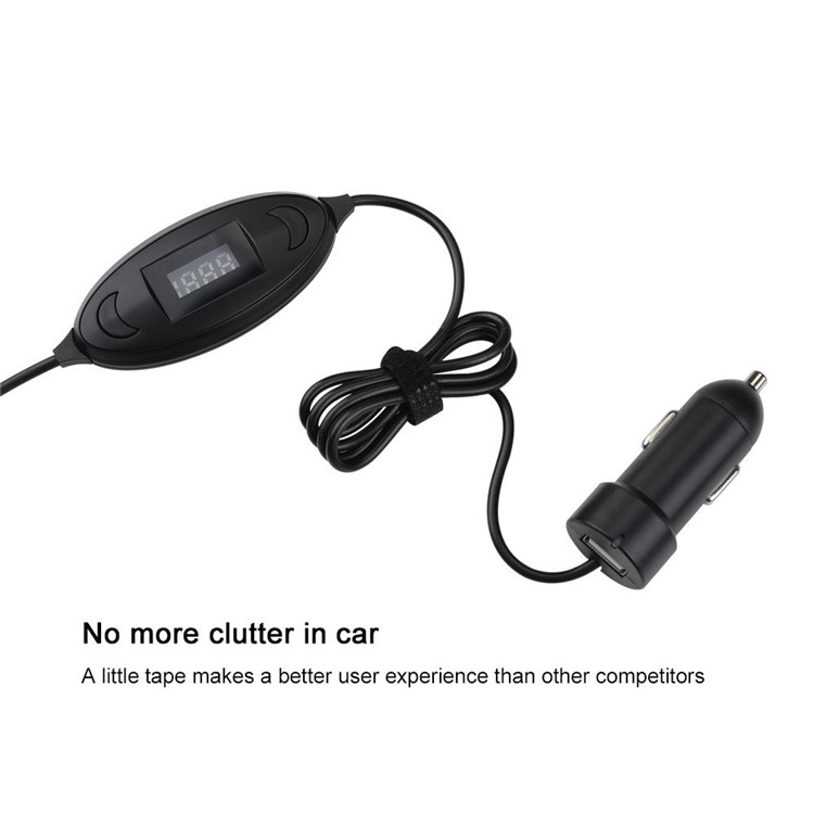 3.5mm Audio Plug Universal FM Transmitter with USB Car Charger for Samsung Note 8 etc.-5