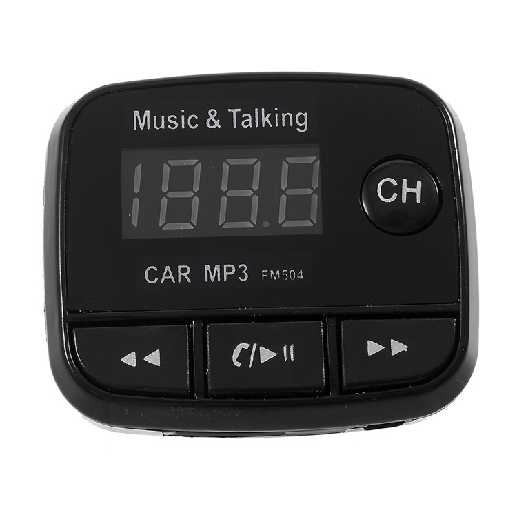 FM504 Wireless Bluetooth FM Transmitter MP3 Player with Mic + Single USB Port Car Charger Kit-3
