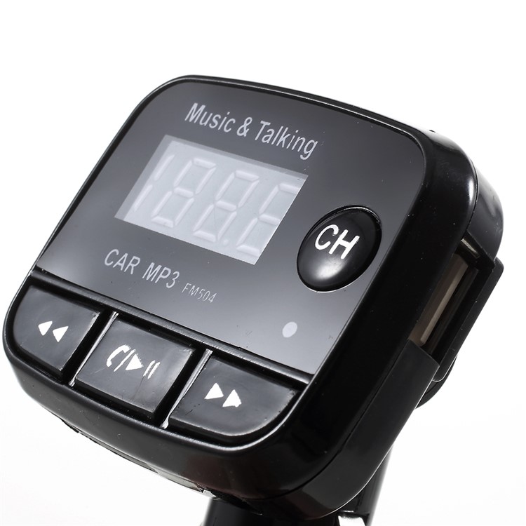 FM504 Wireless Bluetooth FM Transmitter MP3 Player with Mic + Single USB Port Car Charger Kit-5