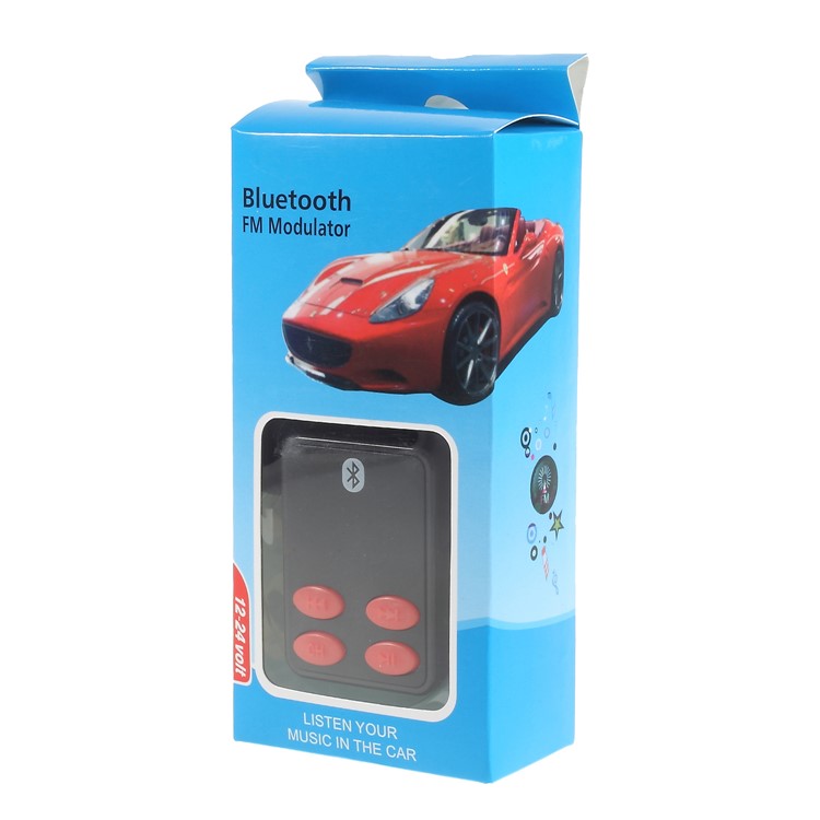 12/24V Car FM Transmitter Bluetooth MP3 Player Single USB Car Charger - Style A-7