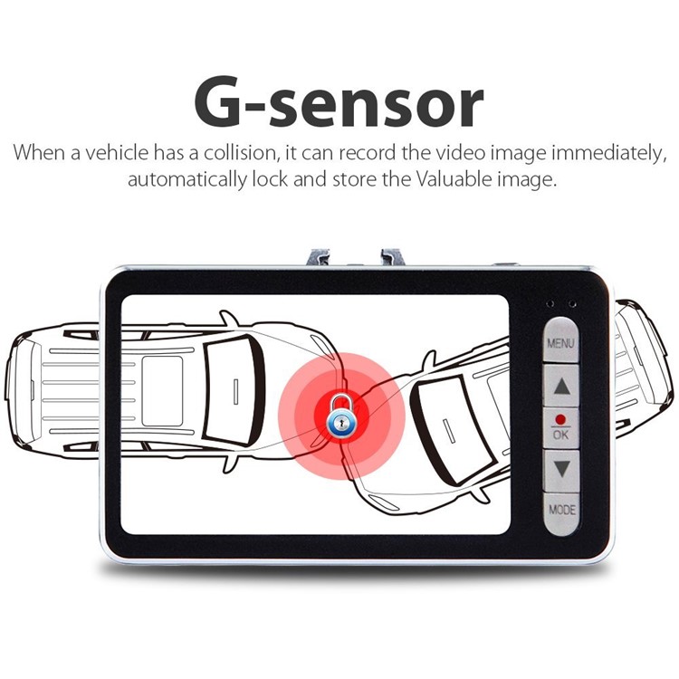 W1 1080P HD Mini Car Dash Camera 140 Degree Wide Angle Lens Car DVR with G-Sensor WDR-2