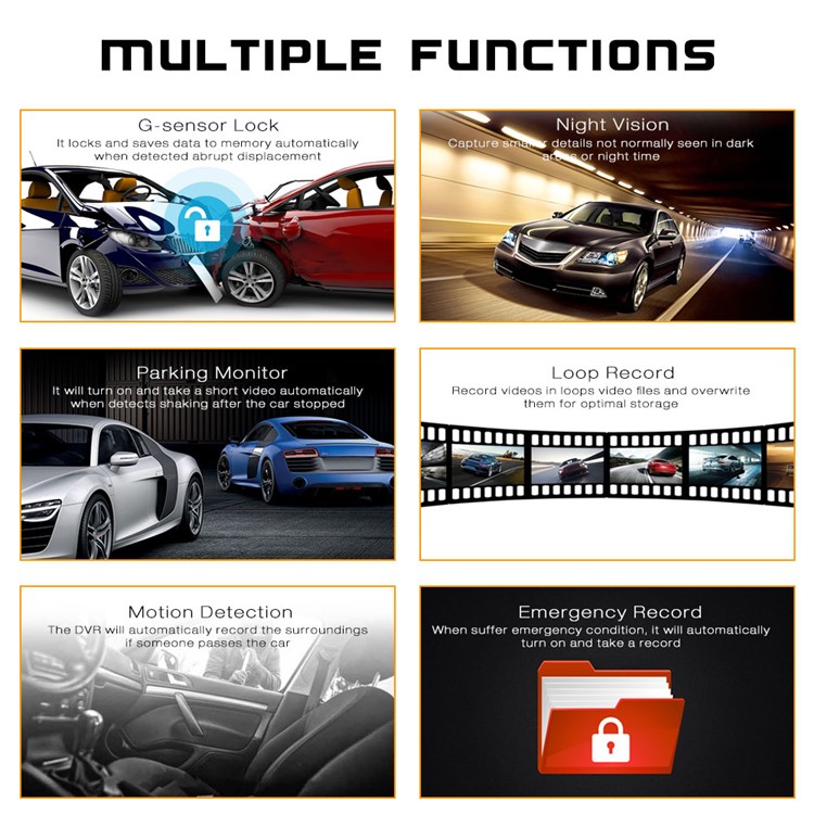 W5 Single Lens Car DVR Generalplus 1248 Car Video Recorder Dash Cam Support Night Vision-15