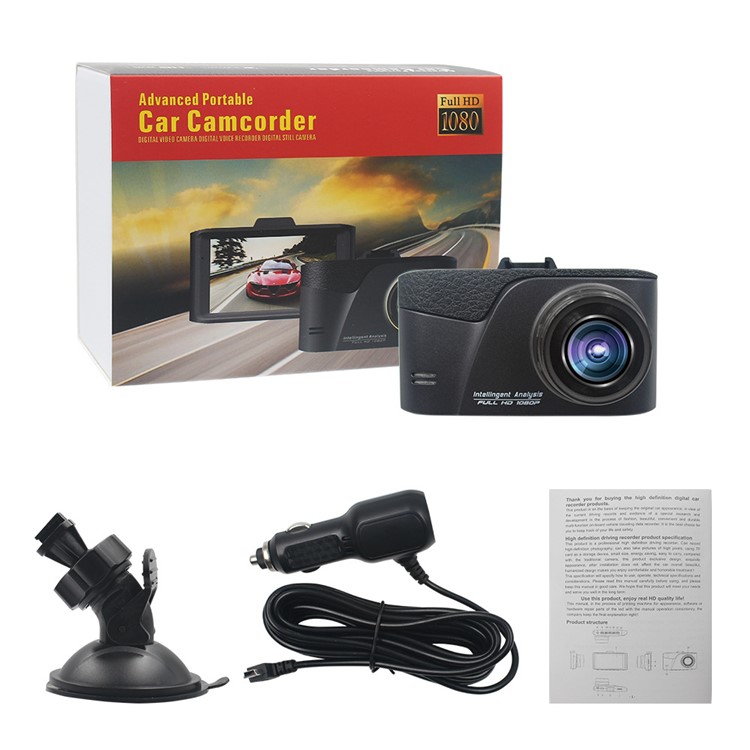 CT611 1080P Full HD 3-inch LCD Car DVR Camcorder 170-Degree Wide Angle Dashboard Camera-10