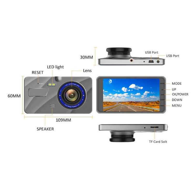 S043 Single Lens 4.0-inch 1080P Full HD Car DVR Support Infrared Night Vision-10
