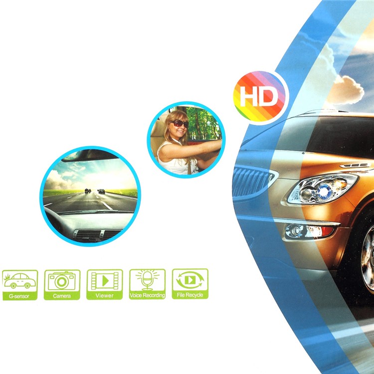 S188 4" IPS Dual Cameras Car DVR Camcorder 1080P HD 170-Degree View Angle - Black-10